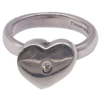 Tiffany & Co. Diamond Paloma Picasso Modern Heart Ring in Silver Metal