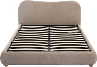 VENTE-UNIQUE.COM Cama con canap&eacute; abatible poli&eacute;ster topo 140 x 190 cm