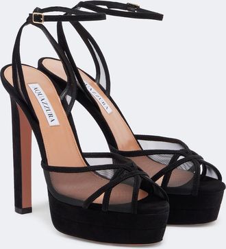 Aquazzura Shear suede platform sandals