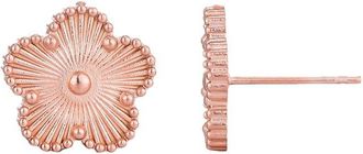 Adornia Adornia 14K Rose Gold Plated 5-Leaf Clover Stud Earrings