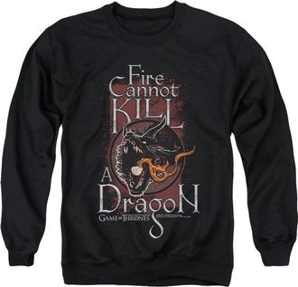 Gildan Game Of Thrones Fire Cannot Kill A Dragon Adult Crewneck Sweatshirt