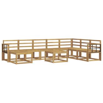 vidaXL Conjunto De Sof&aacute;s De Exterior 9 Pcs Blanco Vidaxl