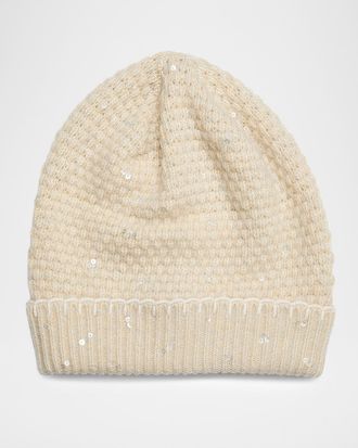 Carolyn Rowan Tweeded Cashmere Beanie