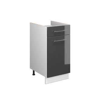 Vicco Mueble Bajo Para Fregadero/placa Fame-line, Antracita Alto Brillo/blanco, 40 Cm Sin Encimera, Vicco