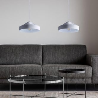 Paco Home Paco Home - Luminaria Suspensi&oacute;n Colgante Comedor Cocina Mesa Comedor Interior Blanco Blanco, Dise&ntilde;o T + L&aacute;mpara G95 Transparente