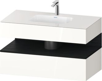 Duravit Qatego Lavabo Encastrado Con Base De Lavabo Consola, - Duravit