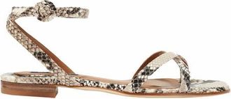 Margaux Eyewear The Flat Sandal in Natural Python Embossed at Nordstrom, Size 40.5