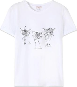 Oltre T-Shirts - Dames - T-shirts - Wit - L - Katoen - Tops