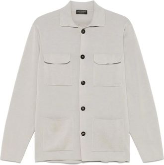 Dell'Oglio Giacca-camicia in cotone - Grigio