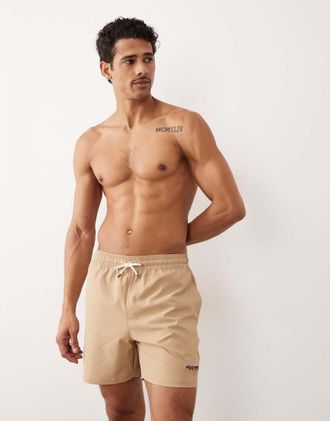 Polo Ralph Lauren Sports Capsule - Boxer da bagno vintage con logo a bandiera-Multicolore