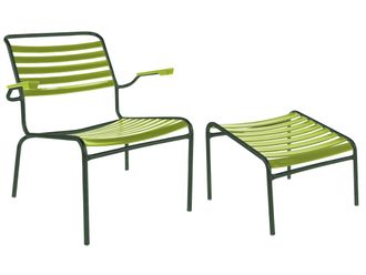 Schubiger M&ouml;bel L&auml;ttli-Lounger + Hocker S&auml;ntis mit Armlehnen