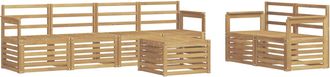 vidaXL Conjunto De Sof&aacute;s De Exterior 7 Uds. Blanco Vidaxl