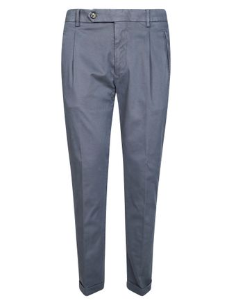 Berwich Blue Tailored Tapered Formal Pants