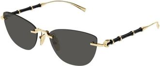 Gucci Cat-eye Sunglasses - female - Gucci - Sunglasses - Yellow - 55 MM - Accessories