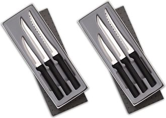 Rada 3 Piece Cooking Essentials Knife Set with Gift Box, Black Handless, Set of 2