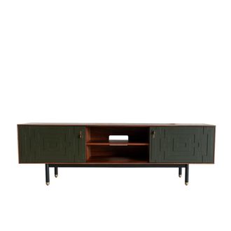 PIB Mueble tv de nogal con motivos