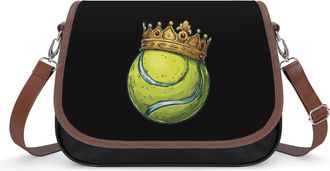 Generic Tennis Ball with Crowned Fashion Womens Crossbody Bags Novelty Handbag Shoulder Bag Purse