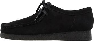 Clarks Wallabee Suede - Heren - Veterschoenen - Zwart - 44 EU - Leer - Schoenen