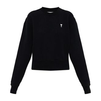 Ami Katoenen sweatshirt met geborduurd logo - Dames - Sweatshirts - Zwart - XS - Katoen - Hoodies & sweatvesten