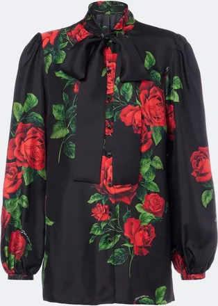 Dolce & Gabbana Floral silk satin blouse