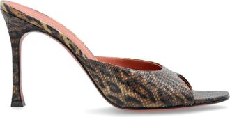 Amina Muaddi Alexa Slipper 95 - Dames - Muiltjes - Bruin - 39 EU - Leer - Schoenen