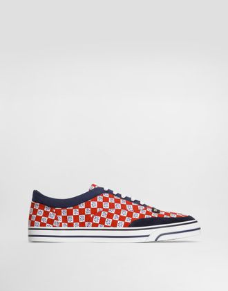 Dolce & Gabbana Dg Sailing Sneakers In Printed Canvas - Man Sneakers Multicolor 42.5
