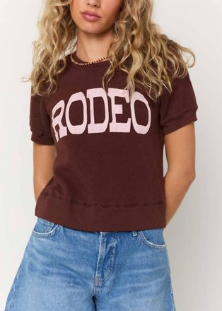 Bloomingdale's Shortsleeve Shrunken Rodeo Sweatshirt In Cacao
