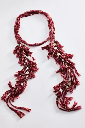 Chan Luu Fringe Skinny Scarf