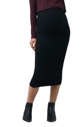 Ripe Ribbed Knit Pencil Skirt in Black at Nordstrom, Size X-Small Au