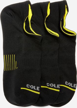 Cole Haan Mens ZER&Oslash;GRAND 3-Pair Liner Socks - Black