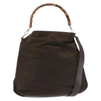 Gucci Pre-owned Shoulder Bags, female, Brown, Size: ONE SIZE Pre-owned Vintage Bamboo Handle Bag