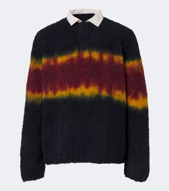 sacai Knitted wool-blend cardigan