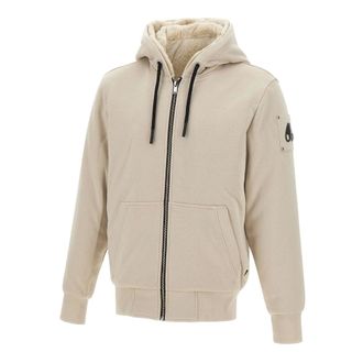 Moose Knuckles Zip-throughs, male, Beige, XL, Classic Bunny Sweatshirt