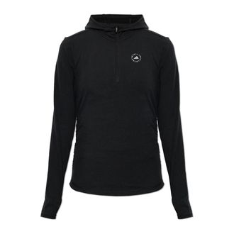 adidas by Stella McCartney Hooded Sweatshirt - Dames - Sportshirts - Zwart - S - Katoen - Fitness