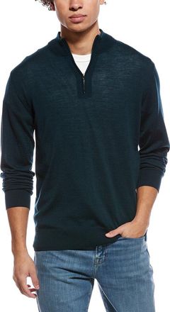 Eton Fine Knit Wool 1/2-Zip Pullover