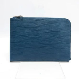 Louis Vuitton Pre-owned Clutches, female, Blue, Size: ONE SIZE Pre-owned Epi Pochette Jules Pm Clutch Bag Blue