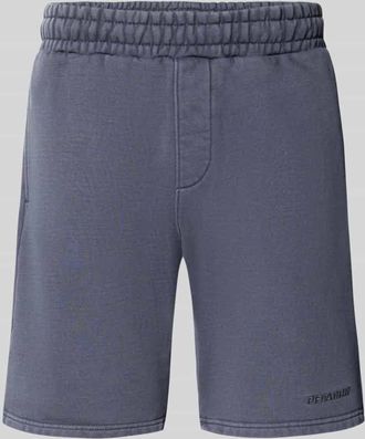 Pegador Shorts mit elastischem Bund und Logo-Stitching in Dunkelblau, Gr&ouml;&szlig;e XXL