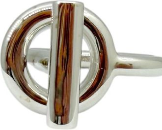 Herm&egrave;s Silver Silver 925 Band Ring (Pre-Owned)