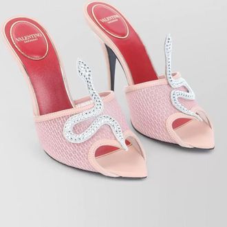 Valentino Garavani mesh peep toe mules stiletto heel