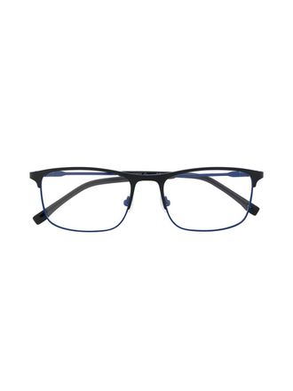 Lacoste square frame glasses - men - Acetate/Metal - 54 - Blue