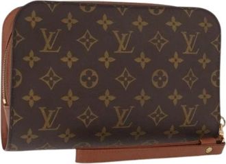 Louis Vuitton Pre-owned Clutches, female, Brown, Size: ONE SIZE Pre-owned Canvas Clutch