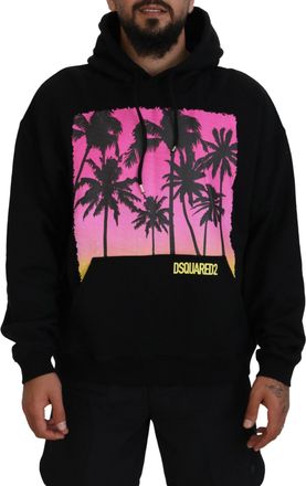 Dsquared2 Dsquared&sup2; Cotton Hooded Printed Men Pullover Mens Sweater (Pre-Owned)