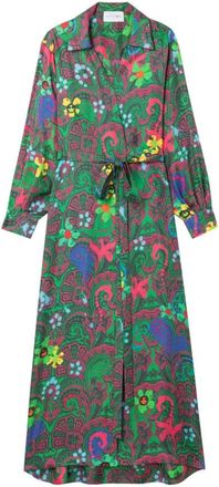 AZ FACTORY Motly Paisley Wrapped Dress - Dames - Wikkelkleedje - Veelkleurig - S - Kleedjes