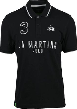 La Martina Polo - Heren - Polos - Zwart - XL - Katoen - Tops