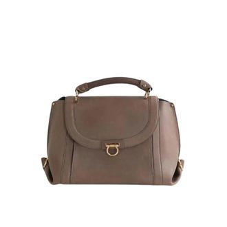 Ferragamo Pre-owned Handbags, female, Brown, Size: ONE SIZE Pre-owned Leather Handbag