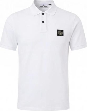 Stone Island Polo M/Corta Slim FIT - Heren - Polos - Wit - XL - Katoen - Tops