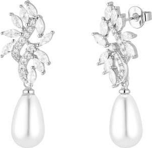 Untamed Petals Regency Crystal Drop Earrings in Silver at Nordstrom