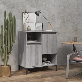 vidaXL Vidaxl - Aparador De Madera Contrachapada Gris Sonoma 60x35x70 Cm