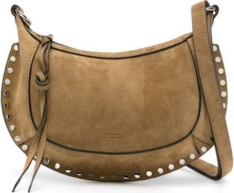 Isabel Marant Oskan Moon suede shoulder bag - women - Calf Suede/Polyurethane/Polyamide - One Size - Neutrals