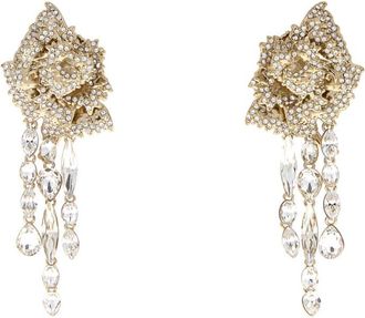 Alexander McQueen Pale Gold Carnation Earrings